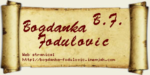 Bogdanka Fodulović vizit kartica